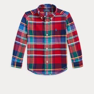 Polo Ralph Lauren Boys Plaid Performance Flannel Shirt Size 5